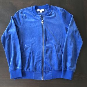 MICHAEL KORS VELOUR ZIP UP JACKET SIZE XS